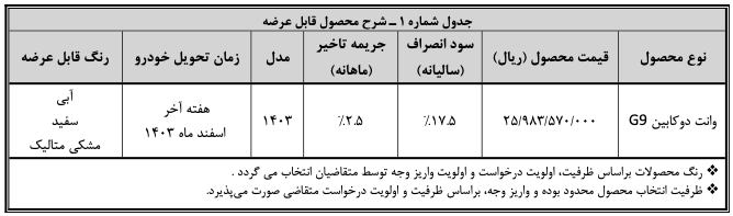 فروش پیکاپ جی ۹