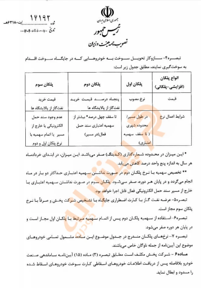 تصویب دولت ۳ نرخی شدن قیمت گازوئیل