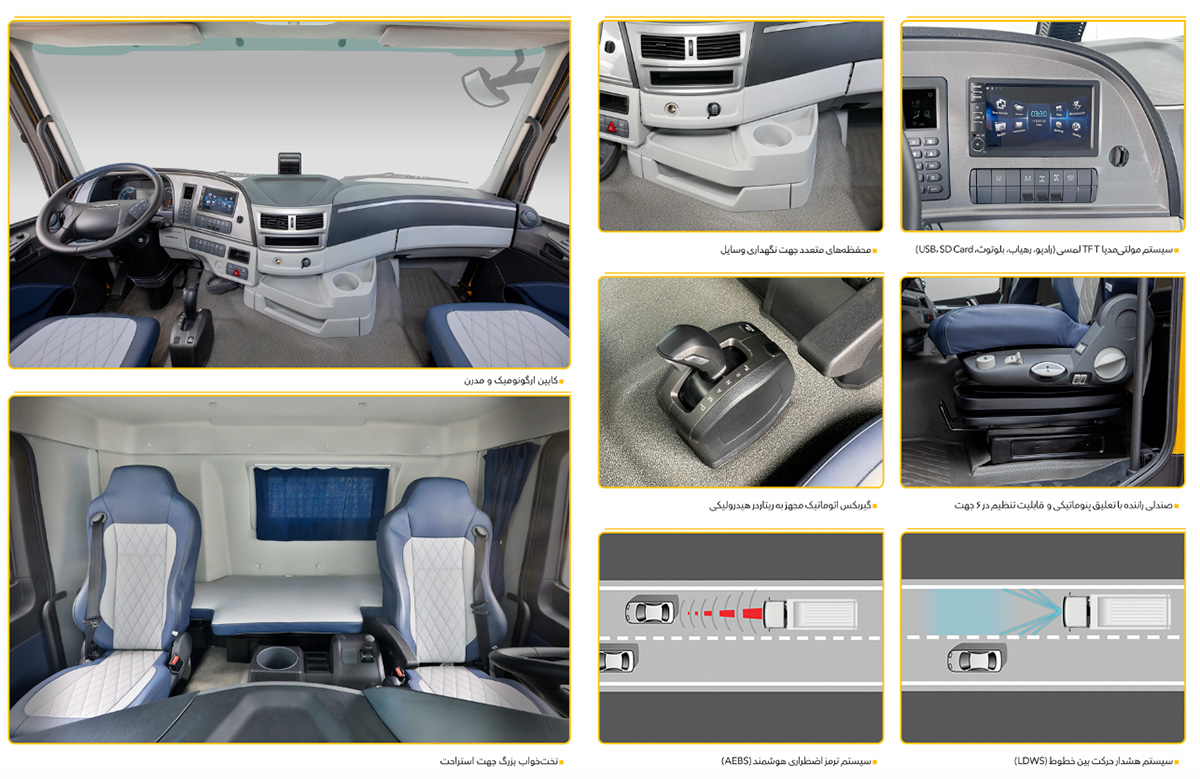 امکانات کامیون bd460